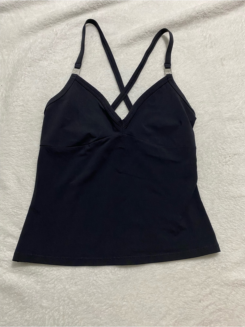 Calvin Klein Black Strappy V-Neck Tank